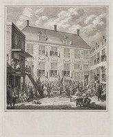 KG 07248
<br/>
Oudezijds Herenlogement met schilderijenverkoop
<br/>
<em>Fokke, Simon (1712-1784)</em>